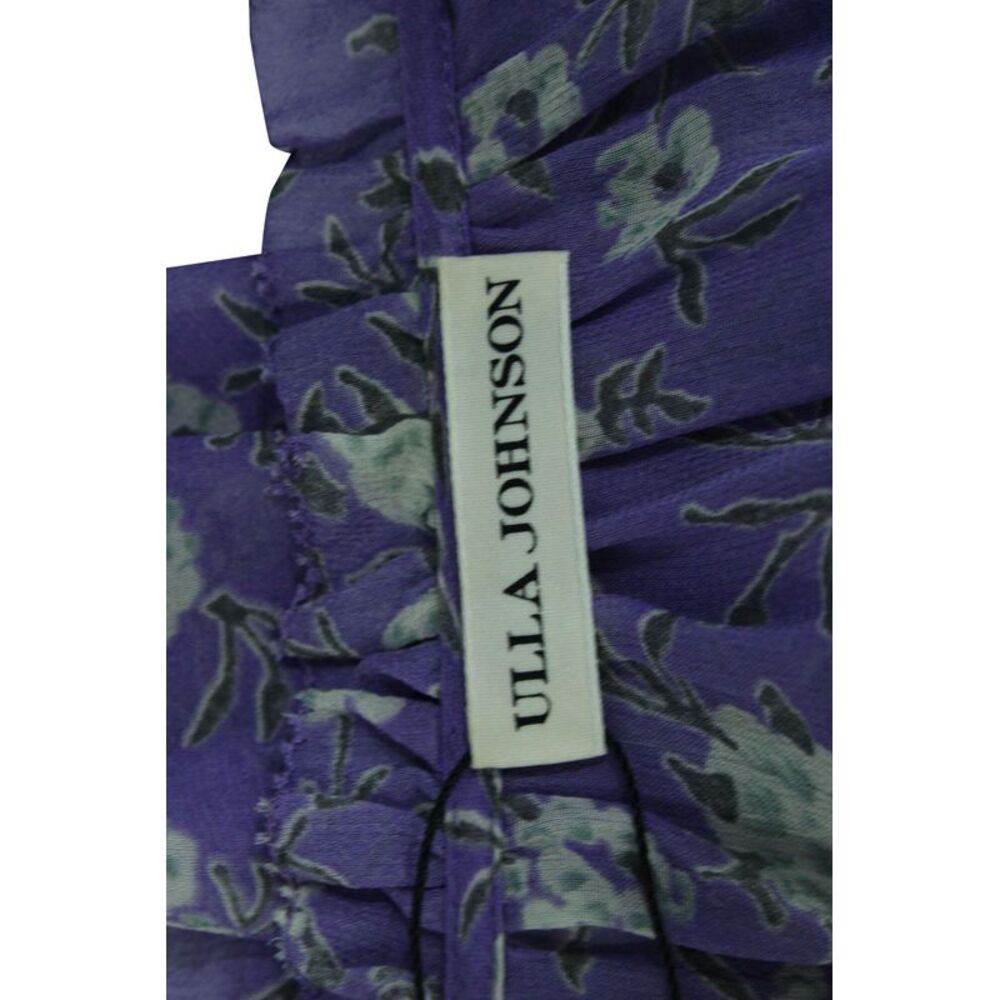 Ulla Johnson Alissa Floral Ruffle Dress in Purple Silk - Picture 4 of 5
